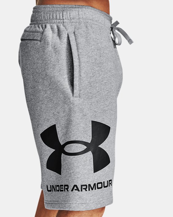 Men's UA Rival Fleece Big Logo Shorts, Gray, pdpMainDesktop image number 2